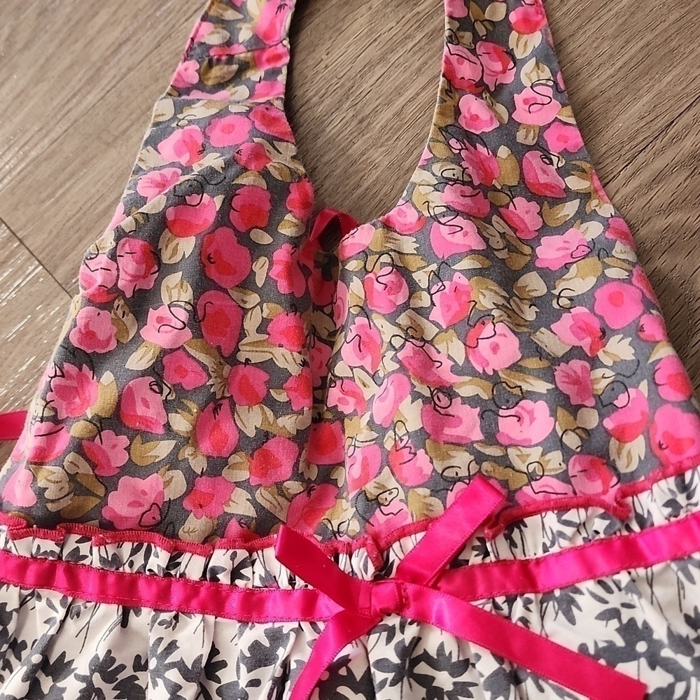 Blue Beri Boulevard Pink Foral   Halter Dress .Siz 3T - Picture 4 of 9